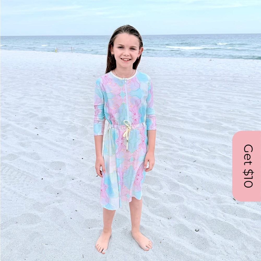 Girls Swim Dress Modest NWT Cover Up - Picture 5 of 8